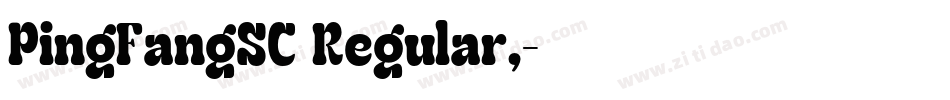 PingFangSC Regular,字体转换
